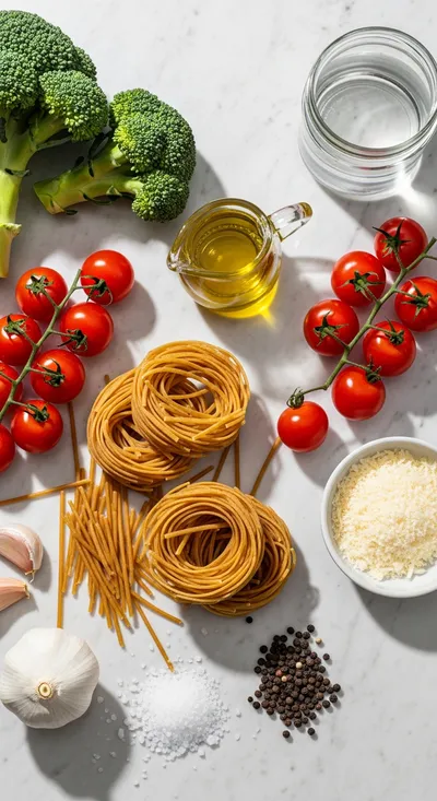 Easy Healthy Broccoli Pasta - cooking process