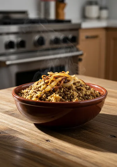 Mujadara – Hearty Lentil and Rice Dish