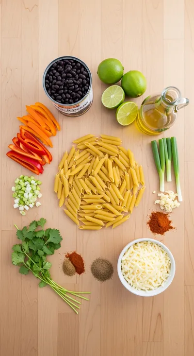 One Pot Black Bean Fajita Pasta - cooking process
