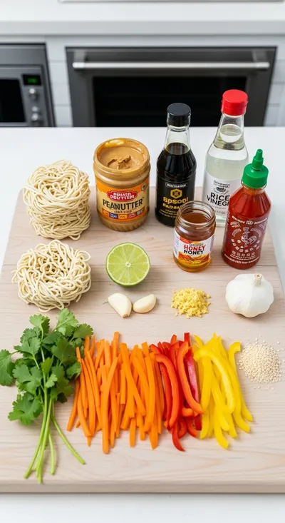 Spicy Peanut Butter Noodles - cooking process