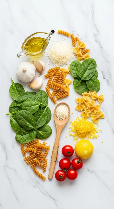 Quick Spinach Pasta Recipe - cooking process