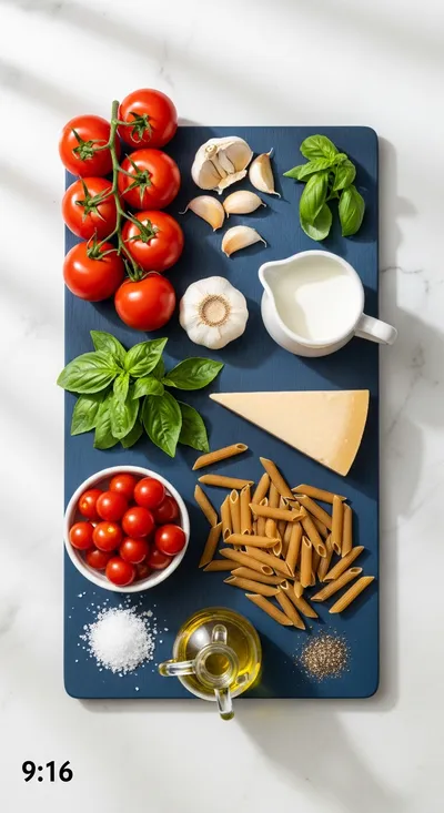 Tomato Cream Pasta Recipe - cooking process
